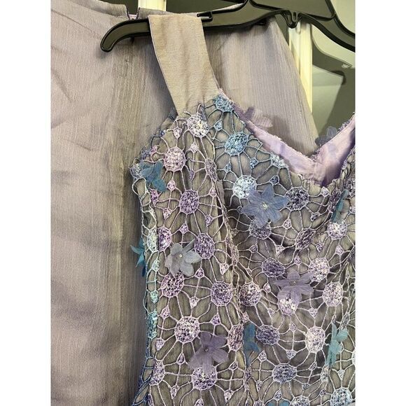 Vtg 2Pc Y2K Handmade Skirt Prom Goth Fairy Beaded‎ Witch Sheer Crochet Size 4-6 - Picture 5 of 14